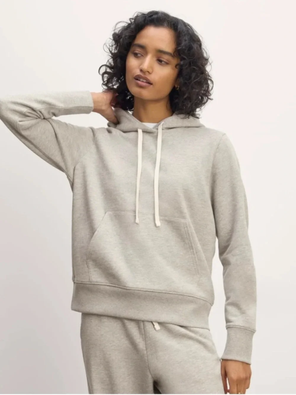 New Everlane THE OFF-DUTY TERRY HOODIE in Heathered Grey Size XXS